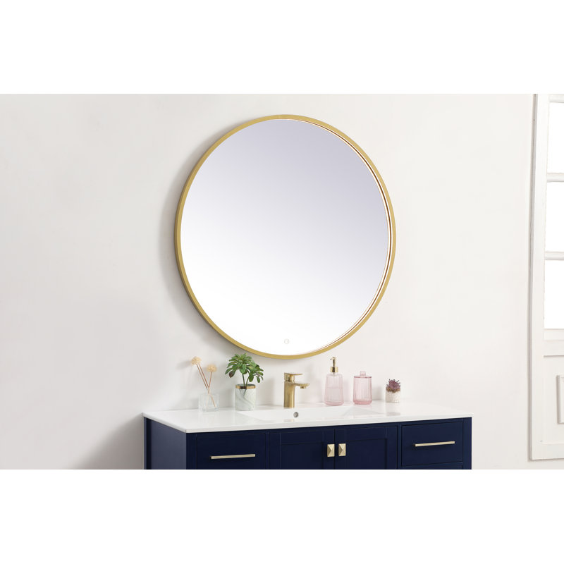 Pickard Metal Flat Mirror, Brass, 39" x 39"