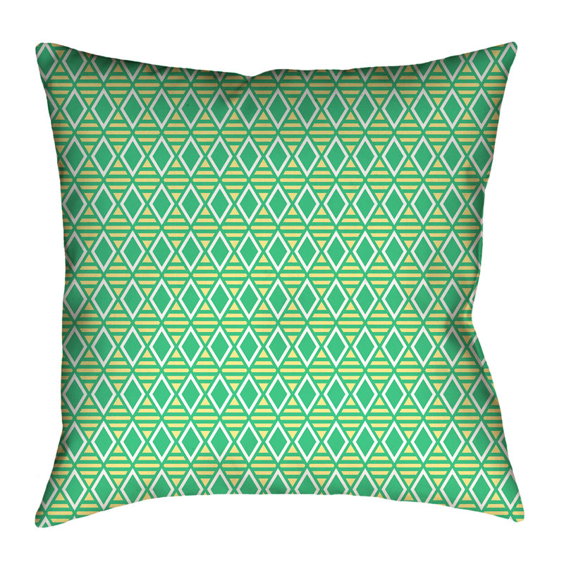 Coussin intérieur/extérieur Katelyn Elizabeth, 16 po x 1 po, Mauve / Vert