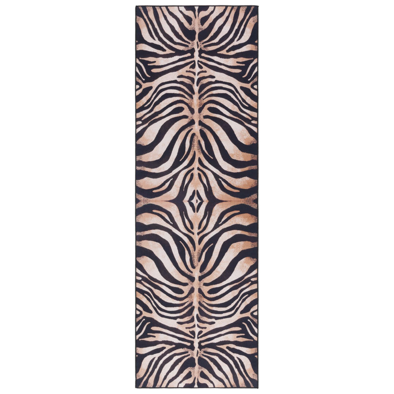 Faux Hide Performance Machine Washable Animal Print Rug, Runner 2'6" x 6'