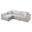106,3 po en forme de L gris 4 - Confortable et contemporain. Matériaux de qualité garantissant la durabilité. Conception modulaire pour divers réglages. Comprend un tissu de rangement doux. De superbes maisons. Et une décoration élégante.