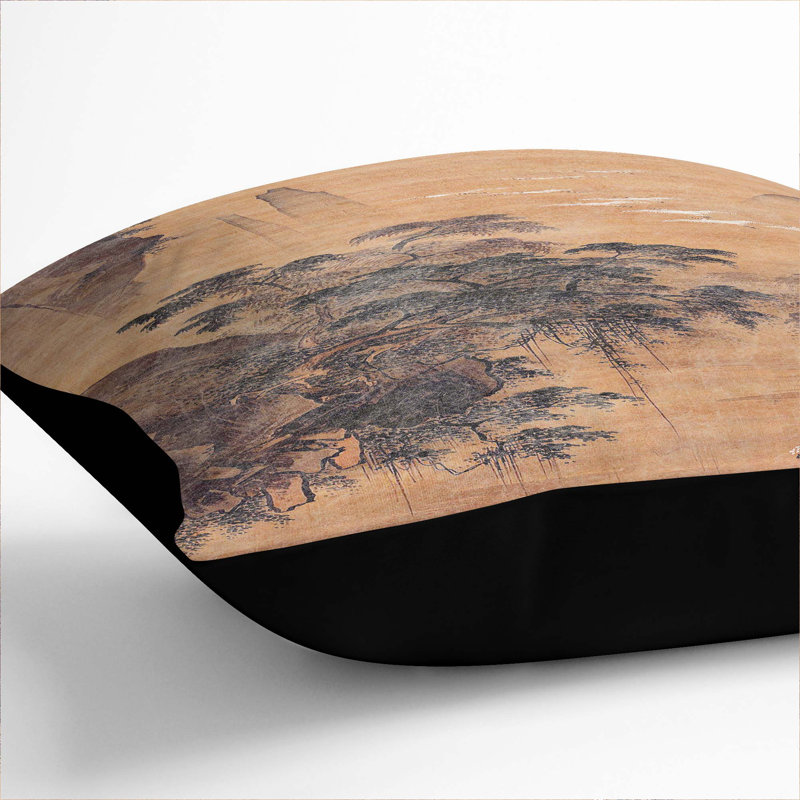 Square Throw Cushion, Black, 55cm H x 55cm W x 20cm D