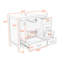 Meuble-lavabo autoportant à plusieurs niveaux avec lavabo résistant aux taches, rangement polyvalent-1385471419