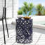 Table d'extérieur - grande taille, bleu marine, conception à coupe attrayante, l 13,75 po x P 13,75 po, sans assemblage requis Accent clair, élément, effet-74400708
