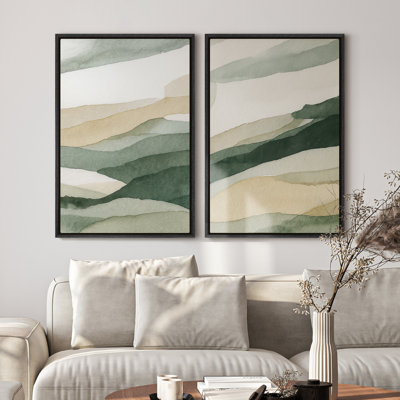 Art mural encadré sur toile, impressions murales abstraites rétro 24 "x 36"