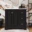 Meuble-lavabo autoportant de 36 po avec lavabo en céramique 3 tiroirs, 2 portes et tablette réglable-1536429738