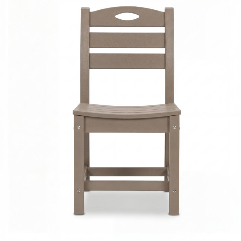 Durable Hdpe Patio Dining Chairs, Space-saving Rustic Style For Backyard