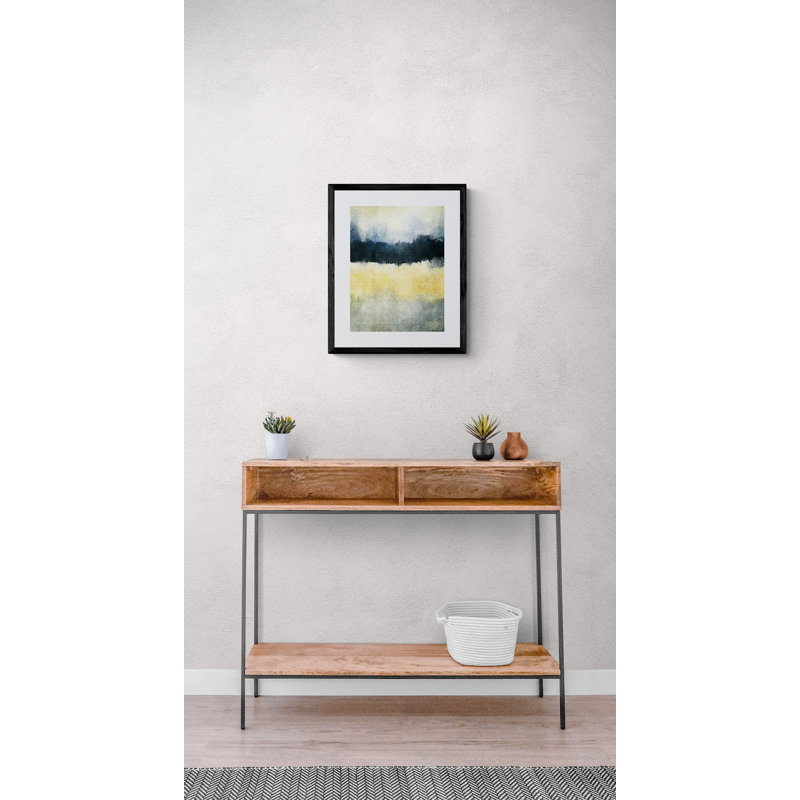 Dark Mountains At Dawn Print by Angel Estevez, 21.2" H x 17.2" W, Black Framed Paper