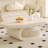 Cream wind light luxury solid wood coffee table-110543436