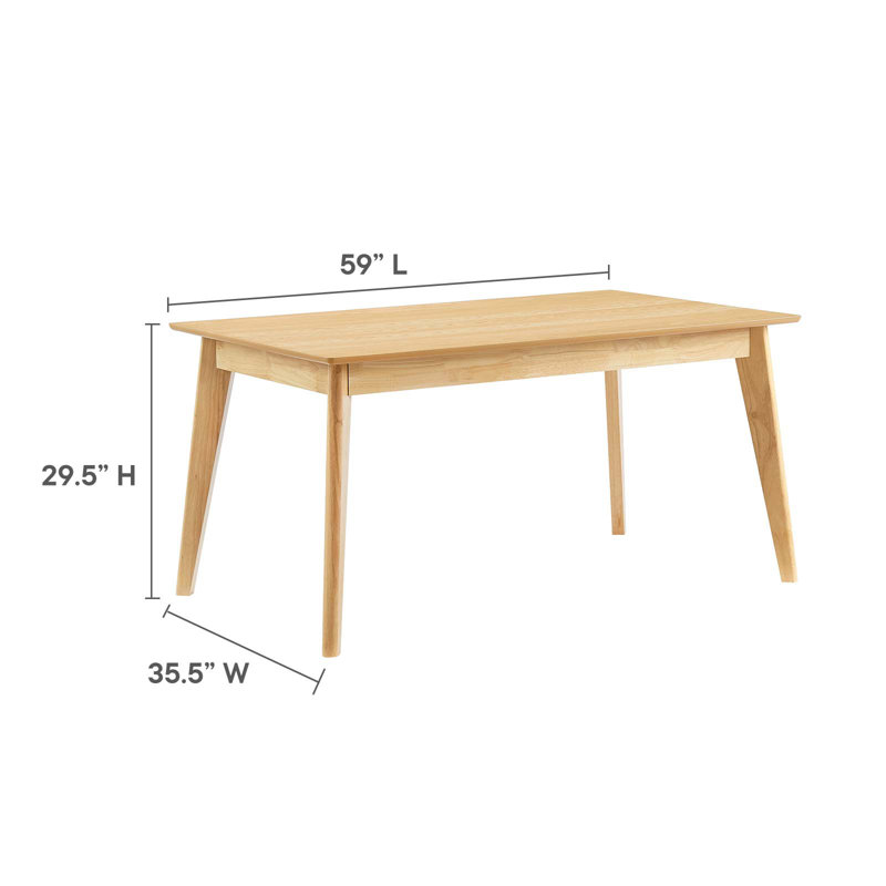 Oracle 59" Mid-Century Modern Oak Dining Table