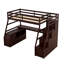 Lit mezzanine simple en couleur. 2 tablettes robustes. Conception inspirée de la maisonnette. Pas de matelas avec tiroirs de rangement. Structure en pin. Thème. Pour 6 personnes et plus. Non inclus-470891493