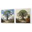 Baobab Tree Landscape - ensemble de 2 collages carrés Baobab-663350572-663350561