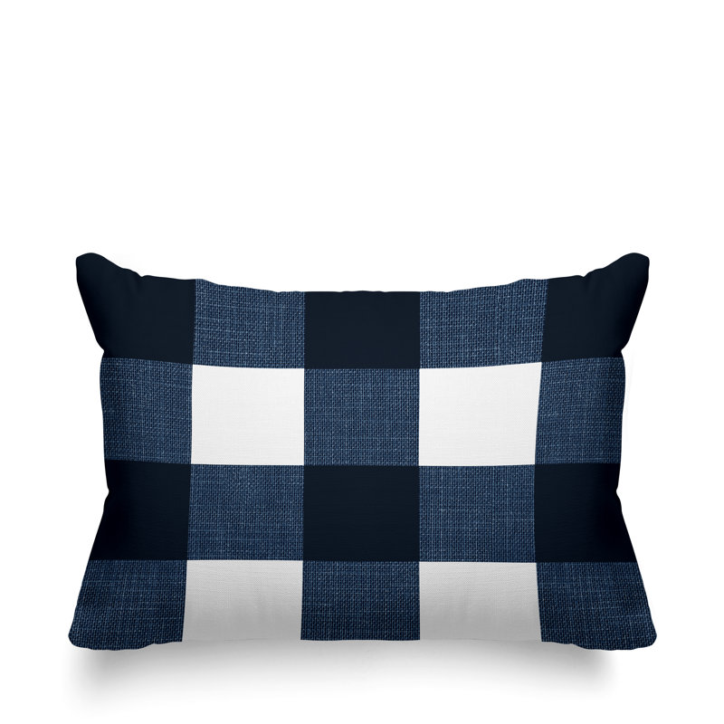 Coussin intérieur / extérieur Jeb Farm House, Bleu