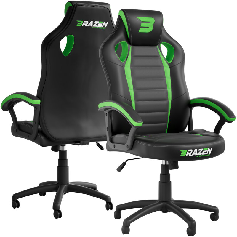 BraZen Salute PC Gaming Chair, Green