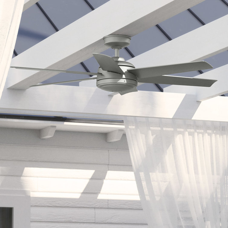 52" Jetty 6 - Blade Outdoor Ceiling Fan with Wall Control