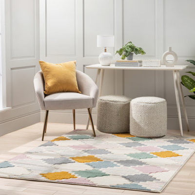 Astrid Geometric Synthetic Area Rug