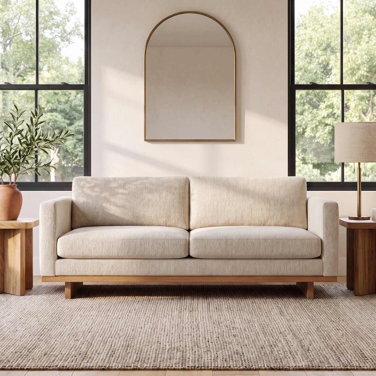 Menades 84'' Upholstered Sofa, 32" H x 84" W x 43" D, Irving Taupe