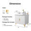 Ensemble de meuble-lavabo simple 30 po blanc moderne