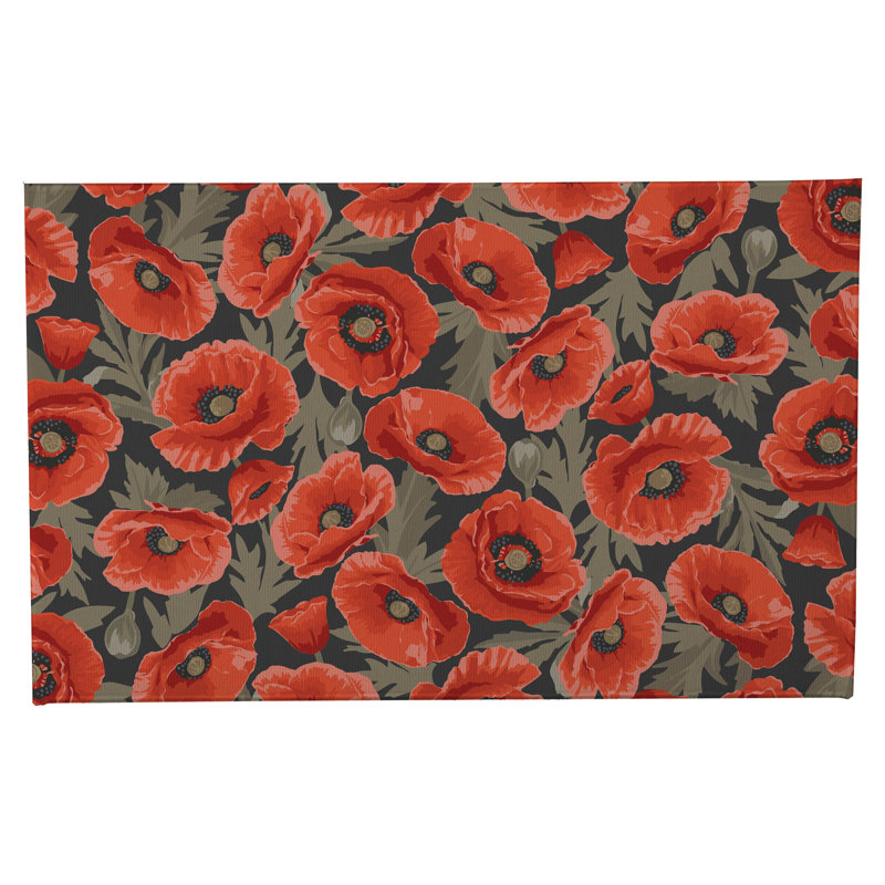 Paillasson Poppie, Gris anthracite, L 34 po x L 21 po