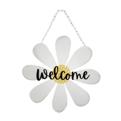 Art mural en métal «Welcome» 17 po