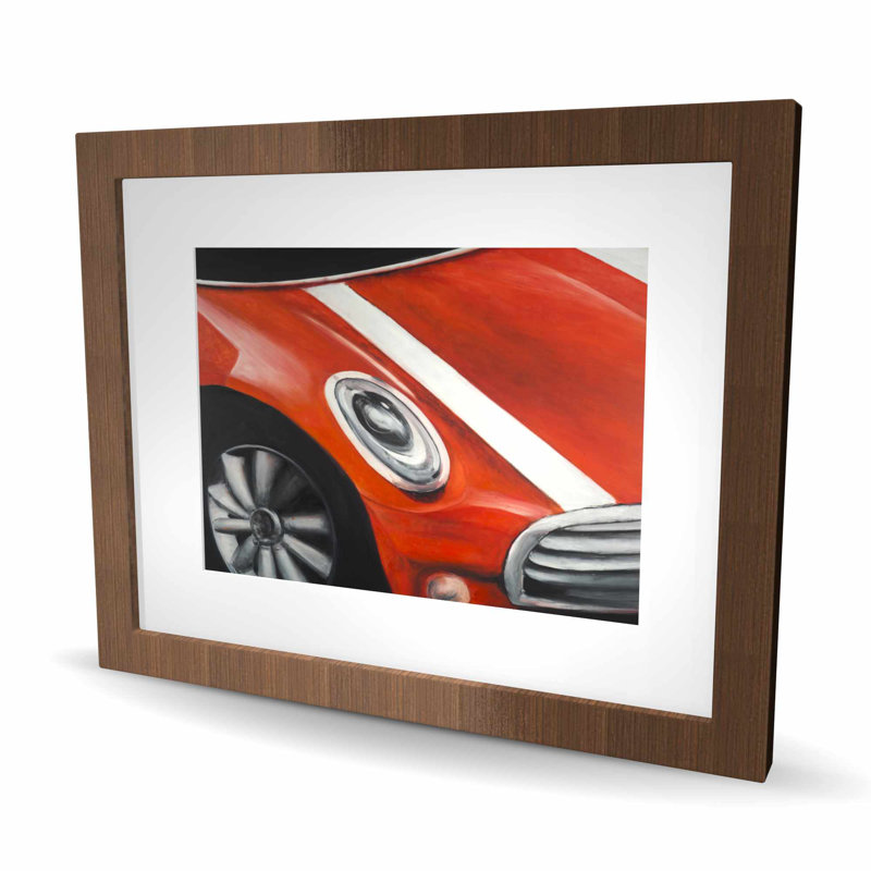 Imprimé de voiture rouge à rayures blanches | Décor de transport