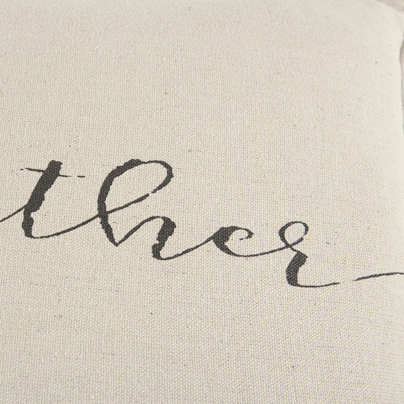 Coussin décoratif gris et crème