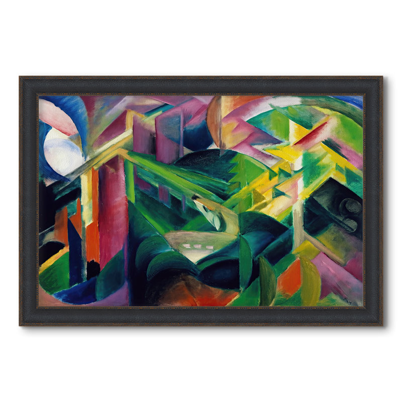 Cerf dans un jardin de monastère (Reh im Klostergarten), 1912 - Franz Marc - reproduction d'art sur toile, 28x40 INNER SIZE