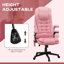 Chaise de bureau de massage à haut dossier avec 6 points de vibration et fauteuil chauffant inclinable en cuir PU avec accoudoirs et télécommande-996155633
