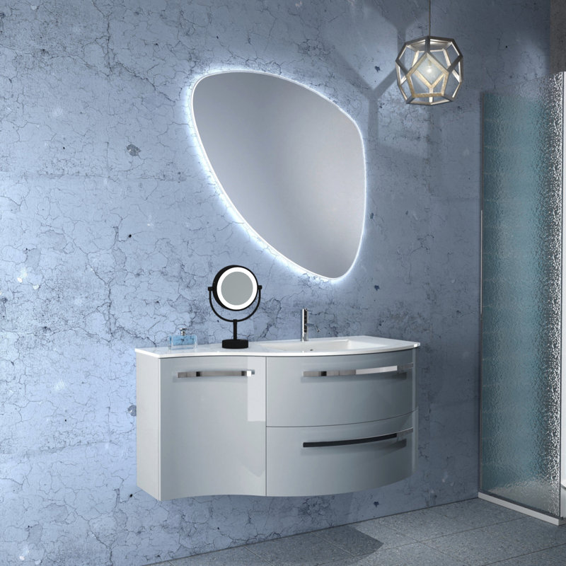 Miroir sur pied Neo Modern, Noir mat