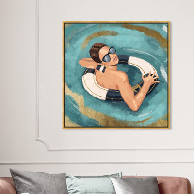 " Fashion And Glam Fashion Swimmer, Blue " by Oliver Gal