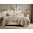 Botanical Leaves Linen 100% Cotton 3-Piece Full/Queen Quilt Set-125545997-125545996