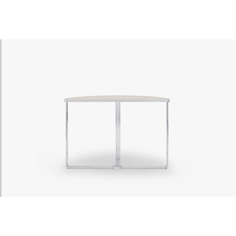 Ariss Console Table, Pale Oak, Chrome