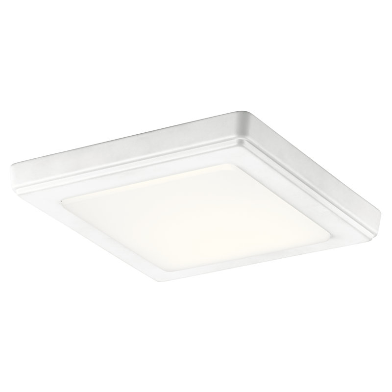 Pamelia Acrylic LED Flush Mount, 3000K, White, 1" H x 7" W x 7" D