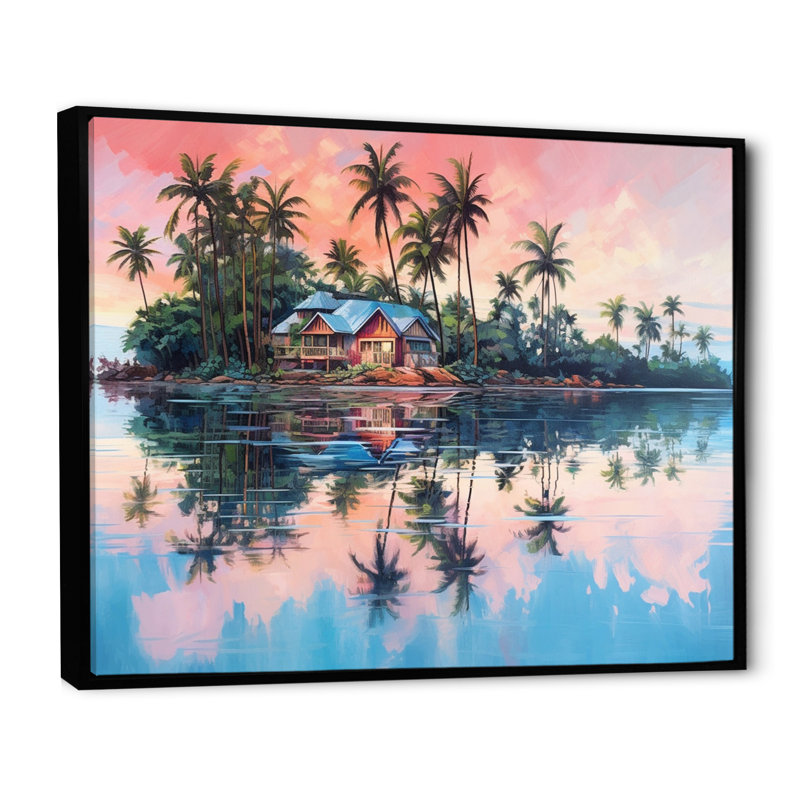 Impression sur toile Seaside Magic, H 34 po x l 44 po, Cadre flottant noir