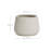 Off White Ribbed 15.55-Inch Round Planter