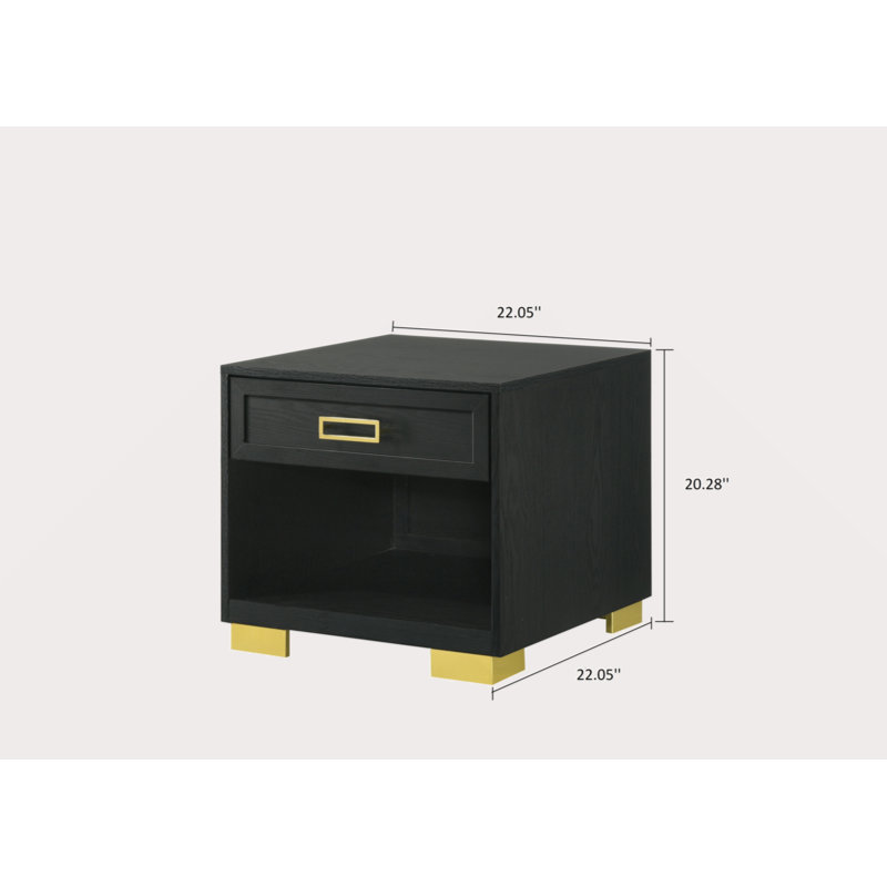 Table de bout contemporaine carrée 1Pc