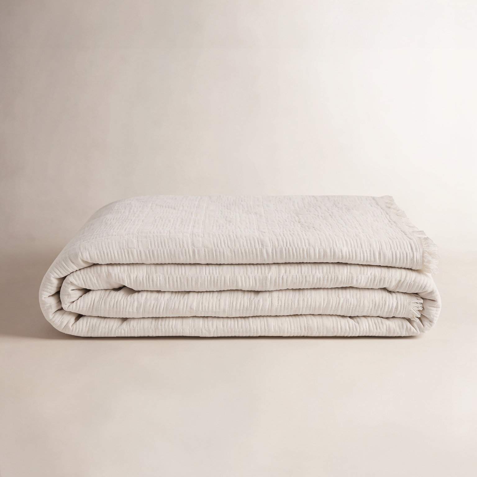 Roark Cotton Coverlet Set, Natural, Queen Coverlet