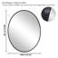 Miroir mural noir ovale moderne avec cadre mince en aluminium pour salle de bain et chambre à coucher-305489912