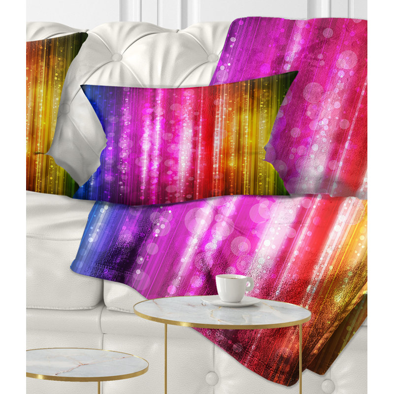 Fond lumineux - Coussin imprimé abstrait, Rectangulaire, 12 po x 20 po