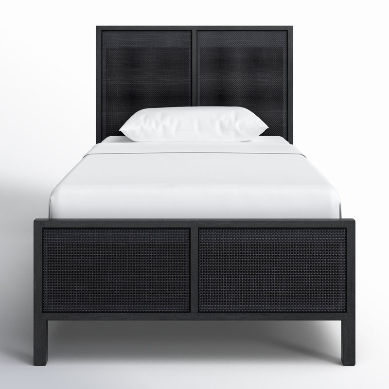 Sydney Bed, Twin, Black Wash W/ Black Cane