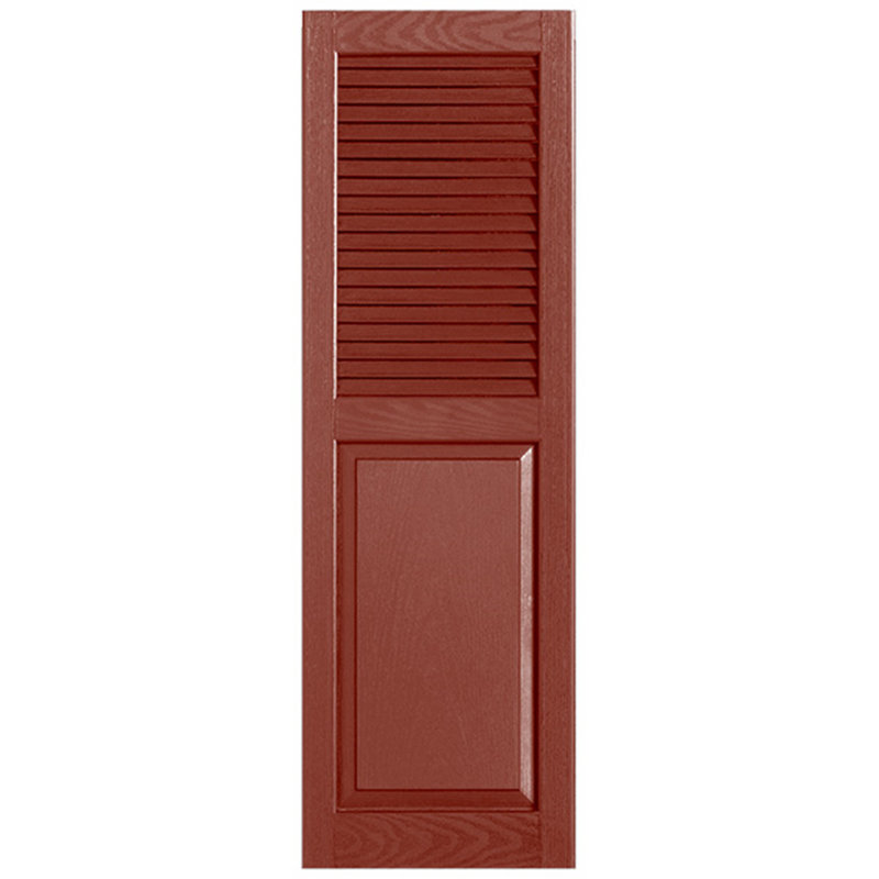 Combinaison droite à persiennes combinées, 60 po, 12 po, Rouge