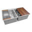 33" L x 19" W Double Basin Undermount Kitchen Sink