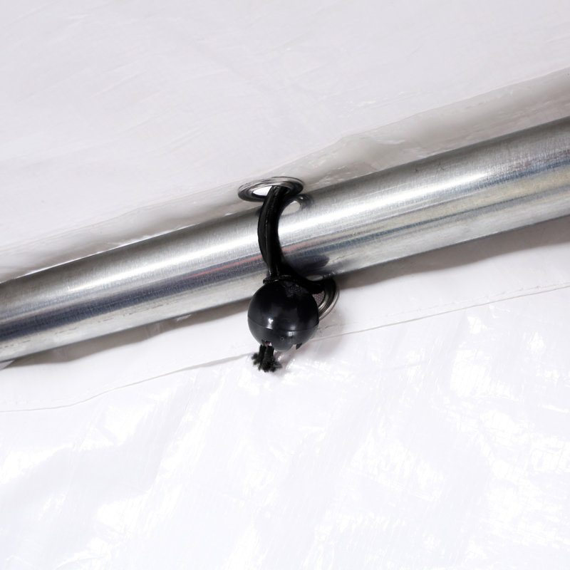 Abri d'auto portatif 10 pi x 20 pi, robuste, 2 portes et 4 fenêtres ventilées pour tondeuses à gazon, abri d'auto blanc, robuste avec fenêtres