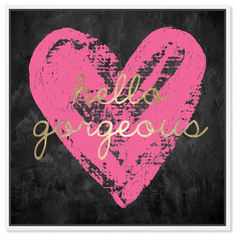 " Gorgeous Salute Hot Pink ", White Framed, 40" H x 40" W