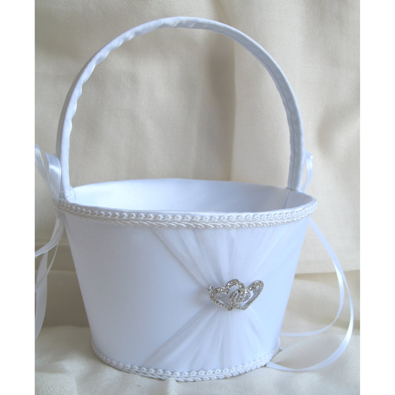 Panier à fleurs à rideaux, Blanc