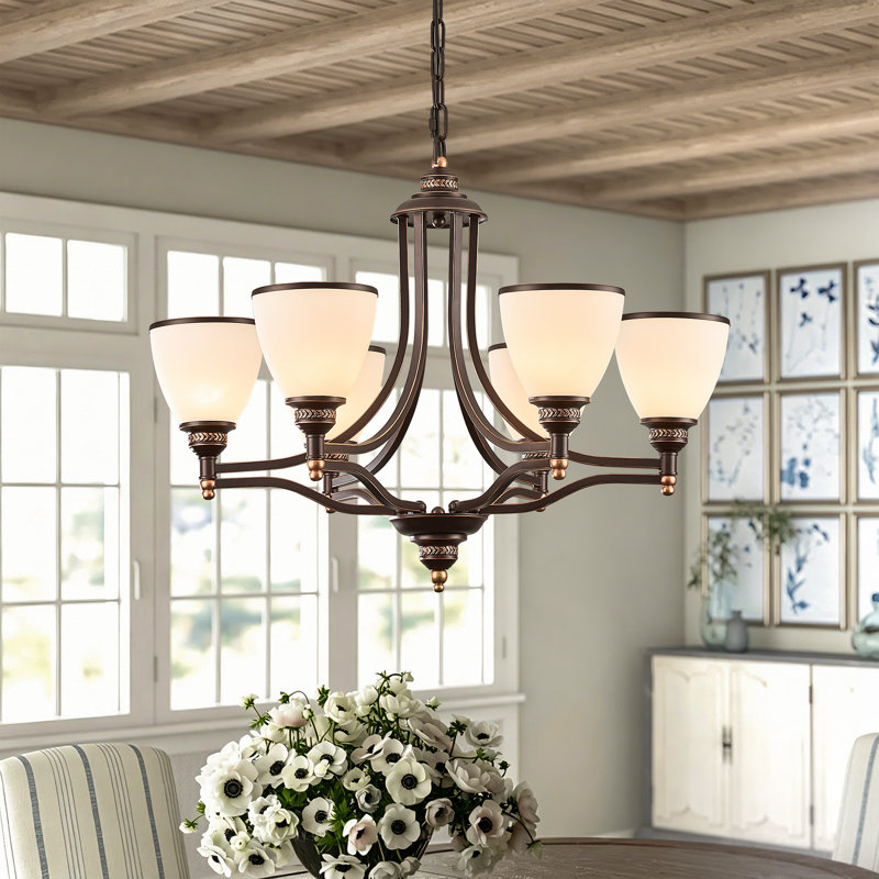 6 - Light Classic / Traditional Chandelier, Oil Rubbed Bronze