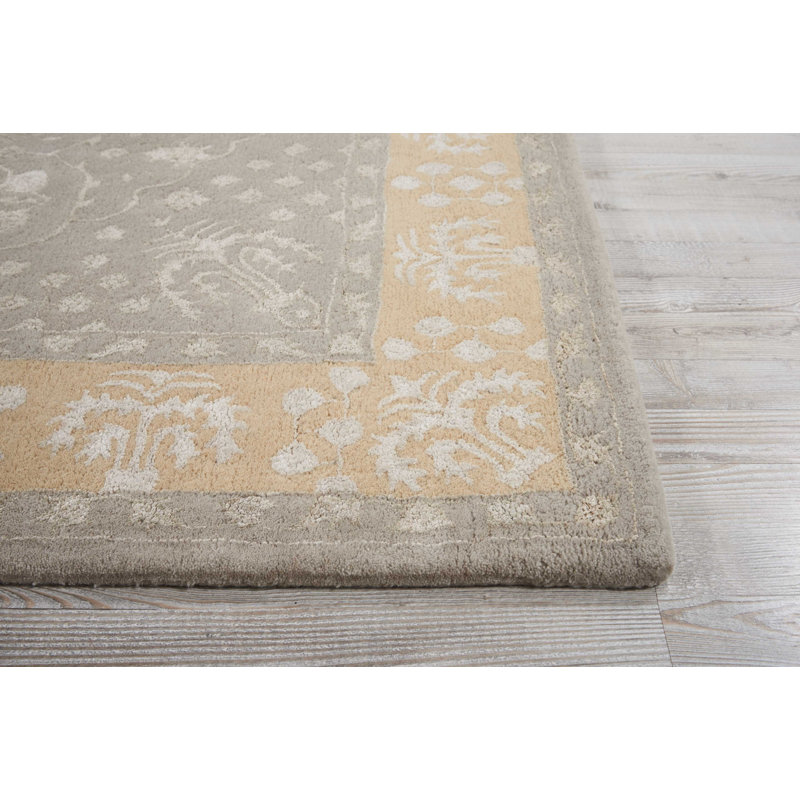 Huttig Viscose Oriental Indoor Rug, Rectangle 5'6" x 7'5"