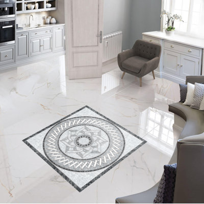 Porcelain Floor Tile with a 48" x 48" Center Piece