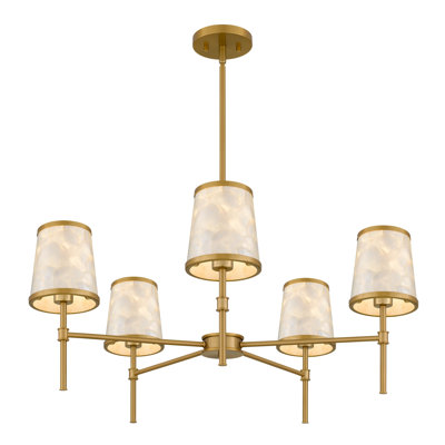 Windley 5-Light Brushed Gold Chandelier
