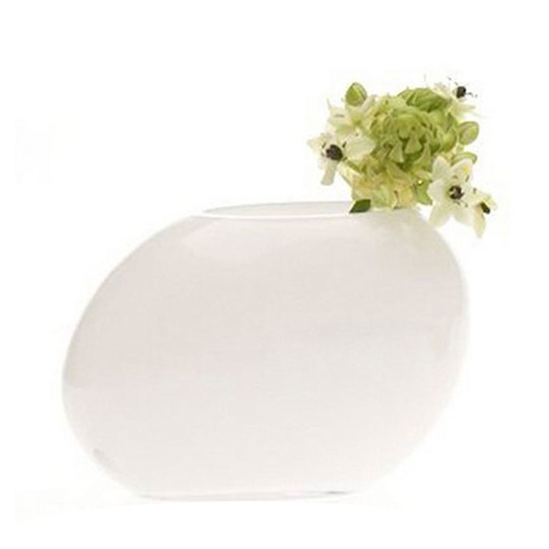 Glass Table Vase, Milk