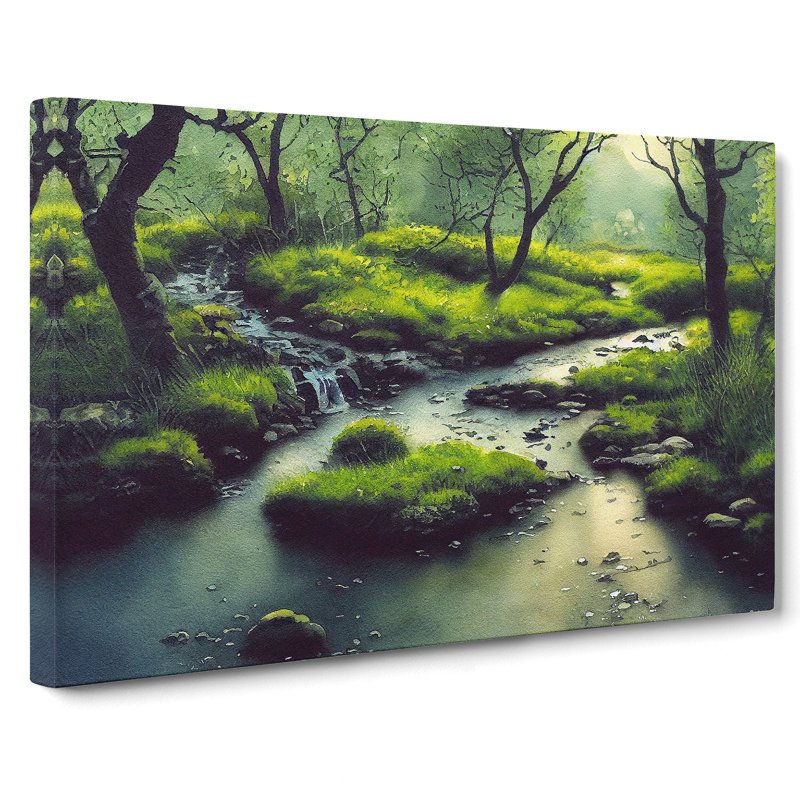 Summer Forest Stream Vol.6 - Wrapped Canvas